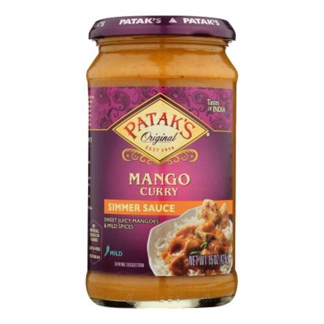 Pataks Simmer Sauce Mango Curry Mild 15 Oz Case Of 6 Case Of 6