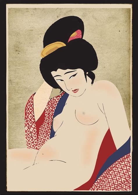 Nude Japanese Geisha FINE ART PRINT Old Erotic Vintage Etsy