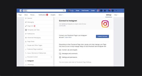 How To Connect Facebook Page And Instagram Account Using Computer Step