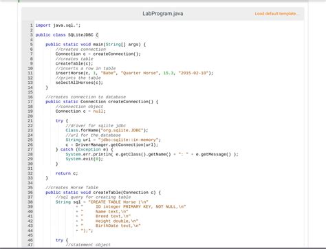 Solved Lab Database Programming With Java Sqlite Chegg Com