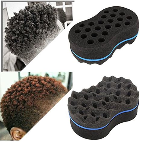 Double Sided Wave Shaped Sponge Brushes Multi Holes Side Braid Twist