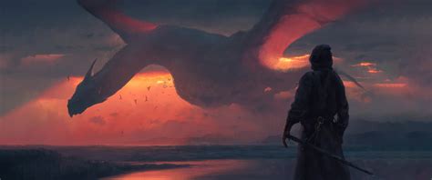 Confront The Dragon By Swang 3440 X 1440 Rwidescreenwallpaper