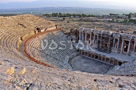 Deriving from springs in a cliff almost 200 m high overlooking the plain criterion (iii): Ancient City of Hierapolis Turkey | Hierapolis plan, ruins ...