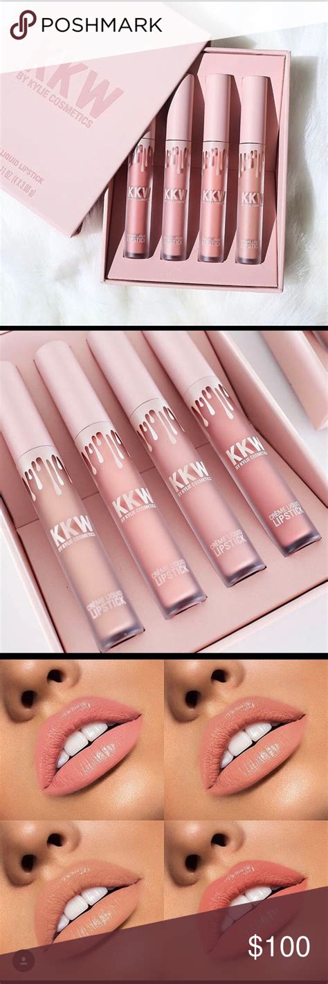 Kkw X Kylie Cosmetics Creme Collection 4 Lipsticks Includes Kiki