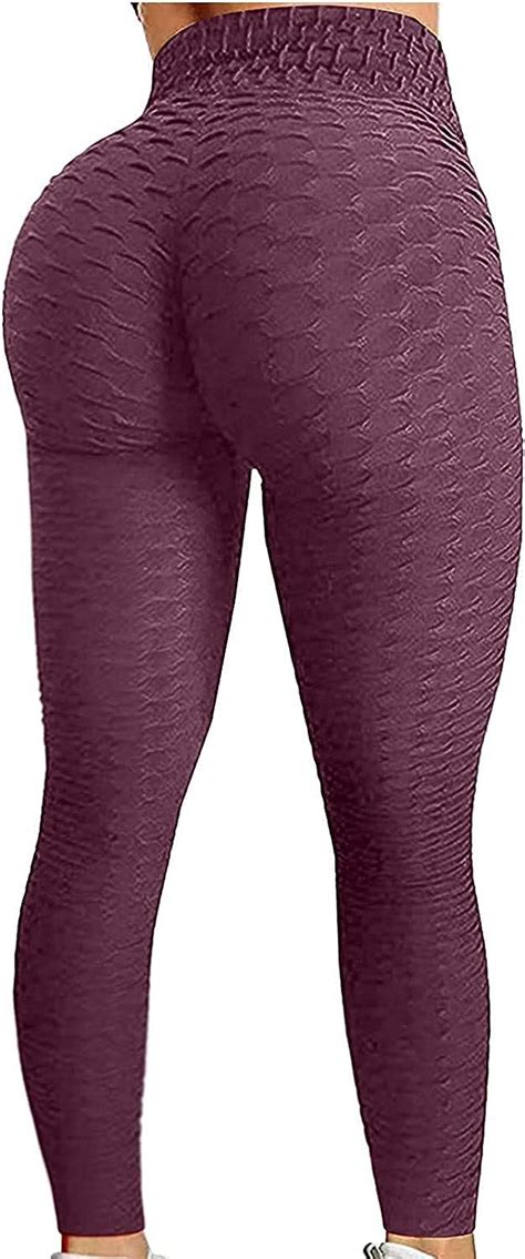 Famous Tik Tok Leggingswomen Butt Lifting Yoga Pants High Waist Tummy Control Amazon Co Uk