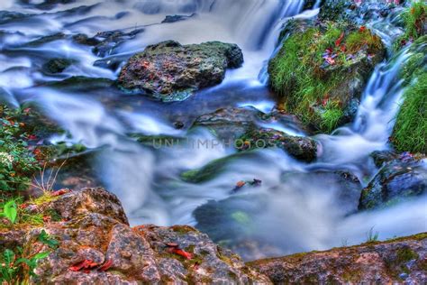 River Rapids In High Dynamic Range Royalty Free Stock Image