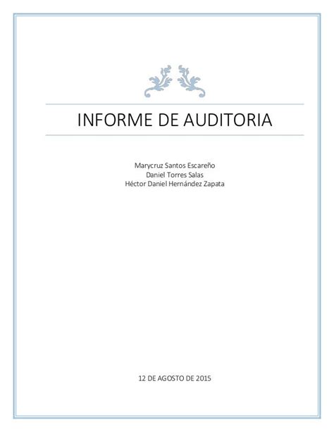 Informe De Auditoria