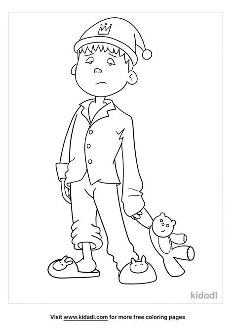 Free Pajamas Coloring Page | Coloring Page Printables | Kidadl
