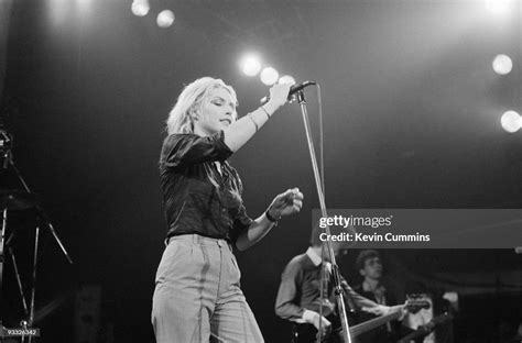 Singer Debbie Harry Of American Band Blondie Performs On Stage At The