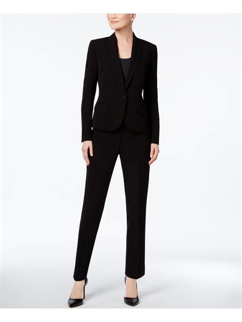 anne klein womens black blazer straight leg pant suit size 16 ebay