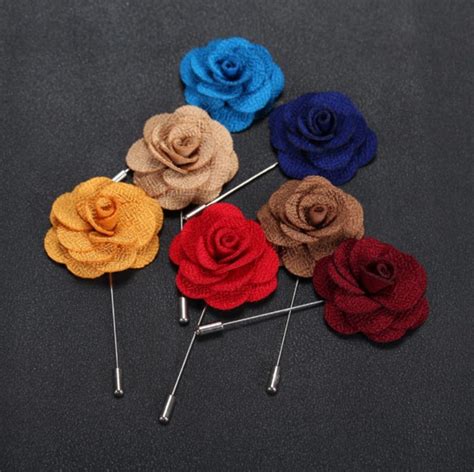 Wholesale Flower Lapel Pins For Suit Lapel Flower Pin In Bulk