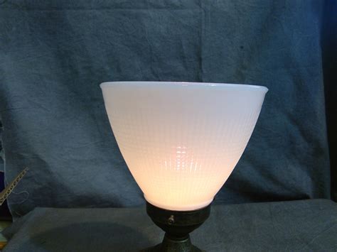 Antique Style White Glass Torchiere Floor Table Lamp Shade Etsy Canada