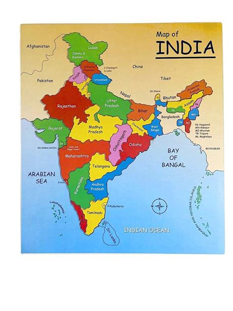 Buy Lihana Wooden India Puzzle With States And Capitals Educational
