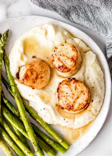 Recipe Low Calorie Small Scallops Scallops With A Honey Parsley Gastrique