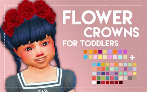 Sims 4 Mm Cc Maxis Match Flower Crown Toddler Sims 4 Mm Cc Sims 4