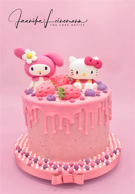 My Melody And Hello Kitty Strawberry Cake By Jaanika Leinemann Hello