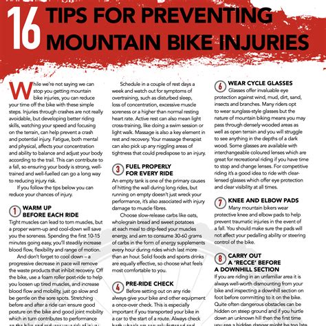16 Tips To Prevent Mountain Bike Injuries Massage Therapy London