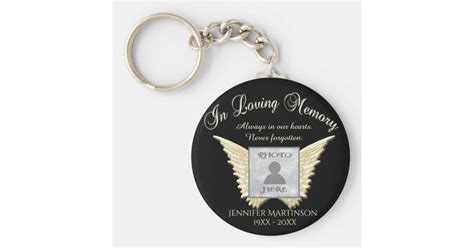 Photo Memorial In Loving Memory Keychain Zazzle