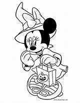 Halloween Minnie Coloring Pages Mouse Mickey Witch Disney Printable Disneyclips Kids Duck Sheets Gif Pumpkin Vampire Choose Board sketch template