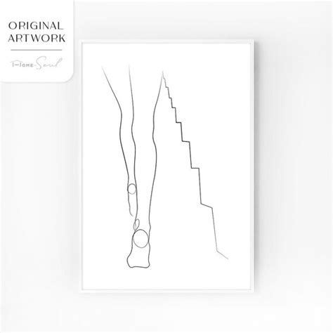 Erotic Line Female Feet Art Sexy Nude Line Drawing Naked Etsy Finland