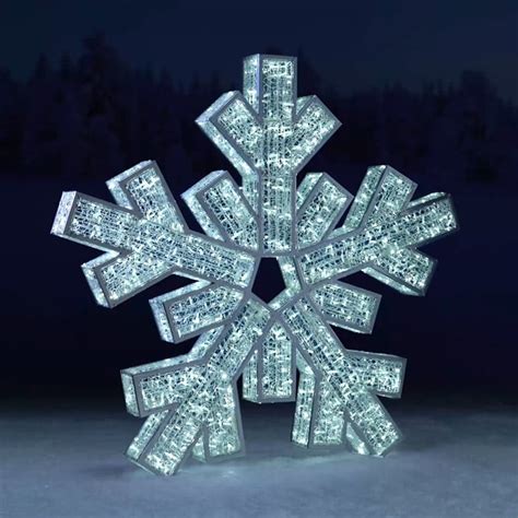 Large Outdoor Lighted Snowflake Decorations Outdoor Lighting Ideas