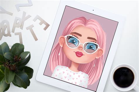 Girls Portrait Creator By Kvitka Thehungryjpeg