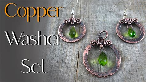 Wire Wrapping Tutorial Copper Washer Jewelry Pendant And Earrings