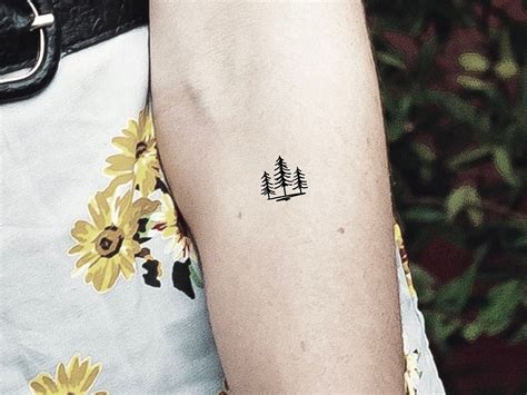 Top Pine Tree Silhouette Tattoo Monersathe Com