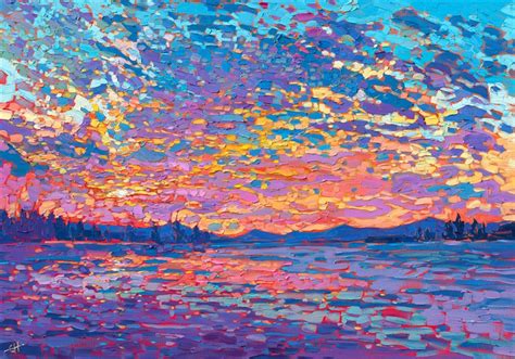 Dappled Sunset Contemporary Impressionism Paintings By Erin Hanson