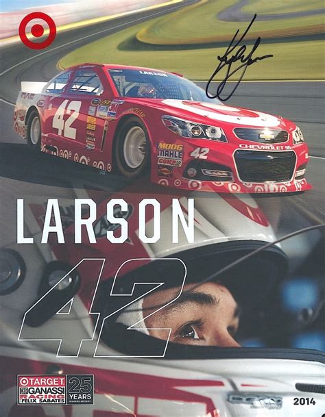 Kyle Larson Signed 2014 Nascar Hero Card Pa Loa Pristine Auction