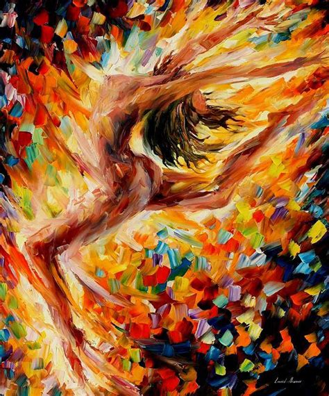 The Dance Of Love Palette Knife Oil Painting On Canvas By Leonid