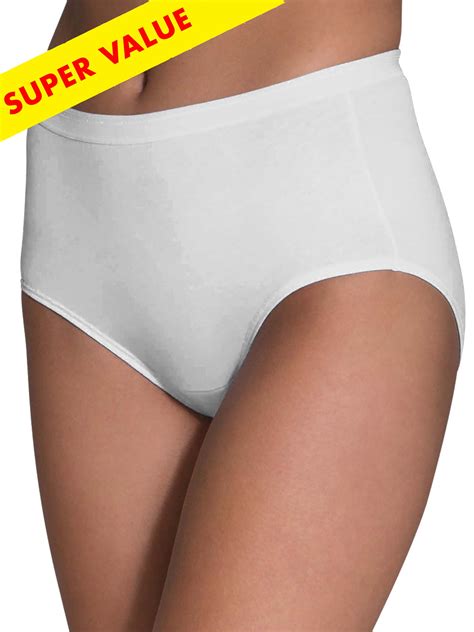 Fruit Of The Loom Women S Cotton White Brief Panties Holiday Super