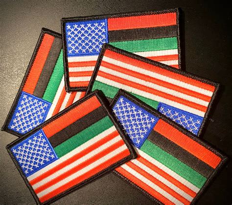 African American Flag Iron On Patch Cute Patch Iron On Patch