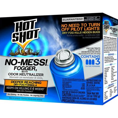 Hot Shot Oz Aerosol No Mess Fogger Pack HG The Home Depot