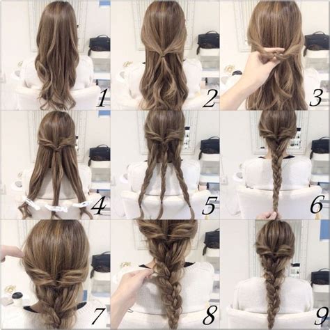 Easy Pulled Back Braid Hairstyle For Long Hair Braids For Long Hair