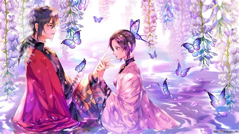 Demon Slayer - Giyu Tomioka & Shinobu Kochou HD tapet download