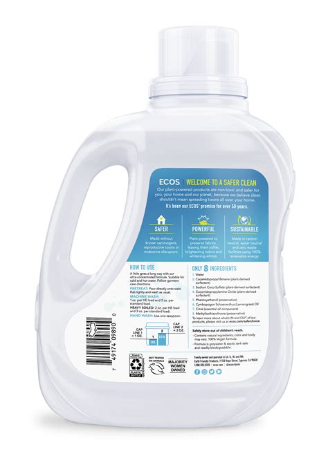 Ecological Laundry Detergent Hypoallergenic Lemongrass Ecos®