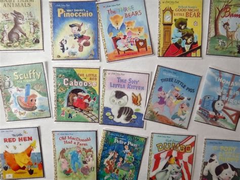 16 Vintage Disney Little Golden Books Childrens Book Etsy