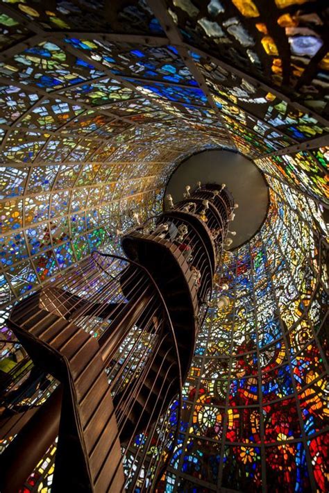 Stained Glass Stairc Amazing Architecture Design Art And Architecture Architecturia