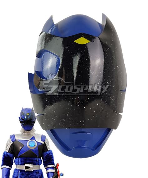 Power Rangers Uchu Sentai Kyuranger Ookami Blue Helmet Cosplay
