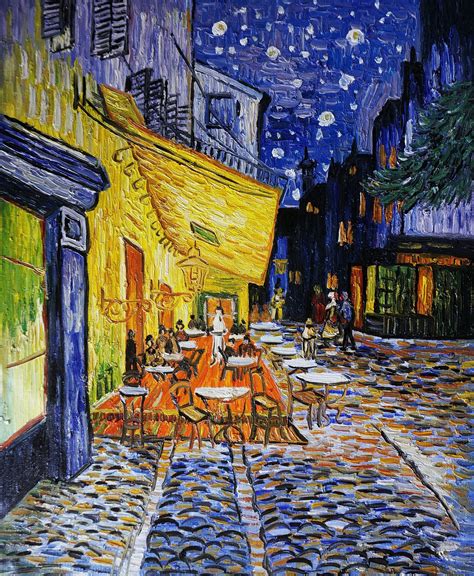 Caf Terrace At Night Oil Painting Reproduction By Vincent Van Etsy