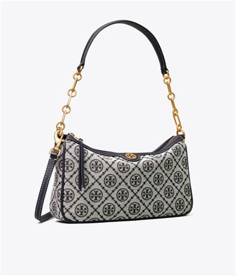 Tory Burch T Monogram Jacquard Chain Shoulder Bag Luxe Paradise