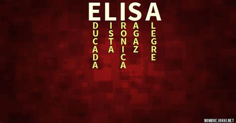 Qu Significa Elisa