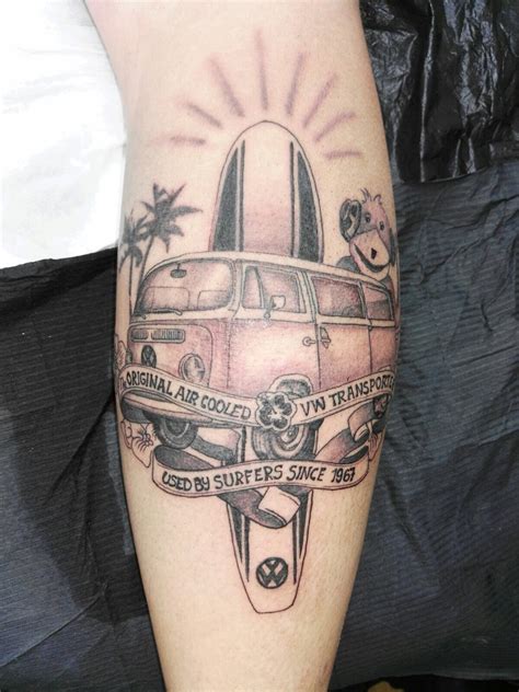 May 17th, 2018 by veronica rao. Tattoo VW Bus T2 Bulli Surfer Flat Eric Mr. Oizo | Surf ...