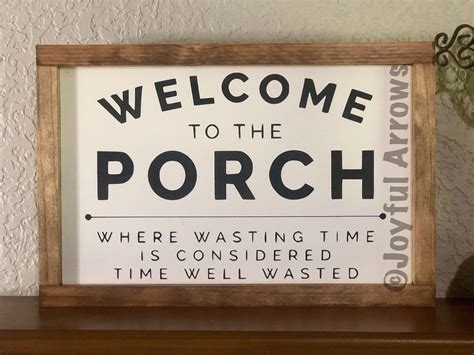 Welcome To The Porch Farmhouse Sign Wood Word Sign Porch Etsy