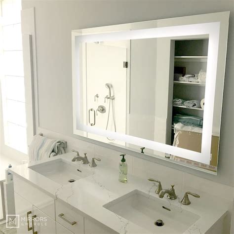 Front Lighted Led Bathroom Vanity Mirror 56 In 2021 Stylish Bathroom