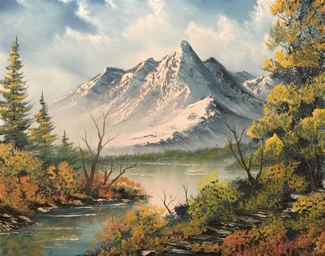 Springtime Mountain Paintings By Justin Youtube Landscape
