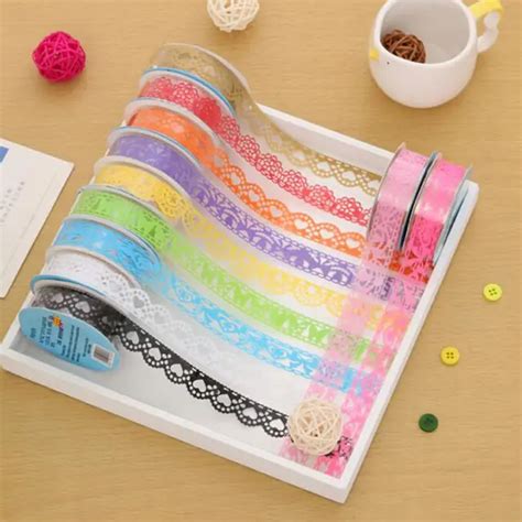 n2hao 1 x hot lace roll diy scrapbooking paper decorative sticky paper masking tape self