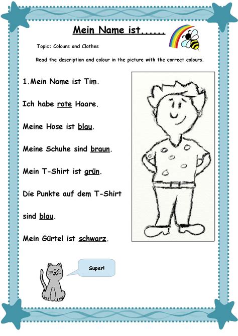 German Worksheets For Kids Printouts Beegerman