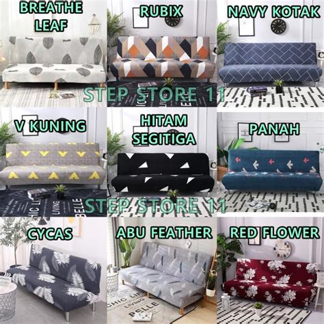 Jual Cover Sofa Bed Import Elastis Bermotif Cover Sarung Penutup Sofa Bed Shopee Indonesia